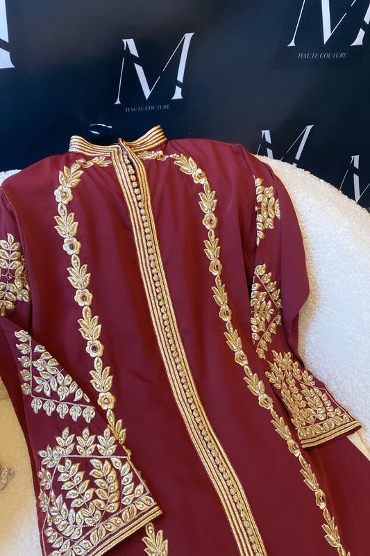 Caftan Tarz in Bordeaux Red